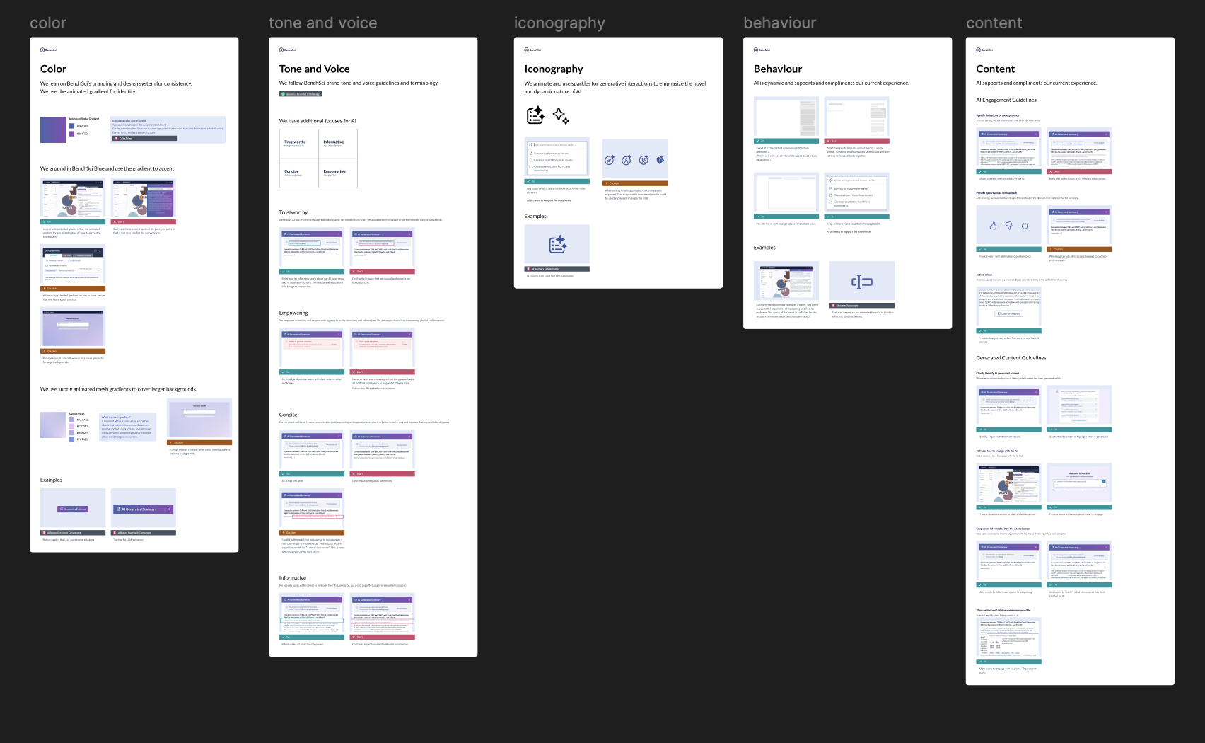 Early AI guidelines I created as part of the first LLM feature. These would be guiding in future features.