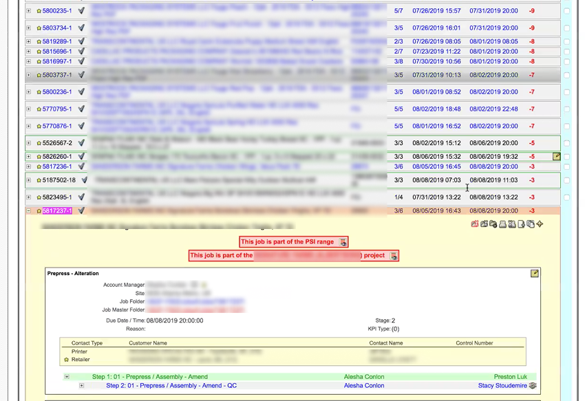 Legacy job list: the density problem we were designing away from.
